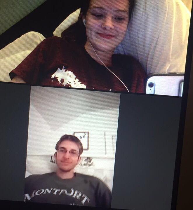 Because of Covid, Meghan and Johnathan could not visit each other, so they had to rely on Snapchat, Zoom, and Google Meet to call each other every few days for the remainder of 2020. They did not see each other in person from March 5, 2020 to January 25, 2021