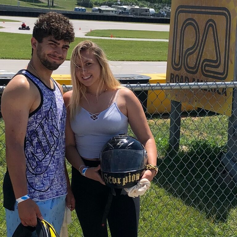 Raced go-karts at Road America!