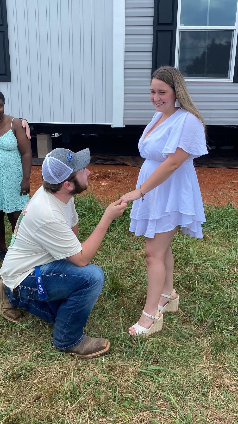 The moment she has been waiting for since their very first date, came in August 2024. Chris proposed to her, and had it already planned the two trips before when she kept wondering if it was going to happen on those same trips. 