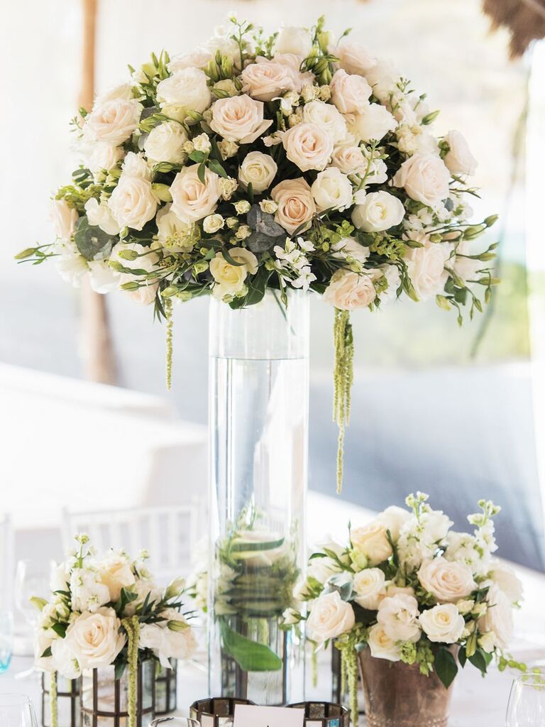 high-low rose centerpieces