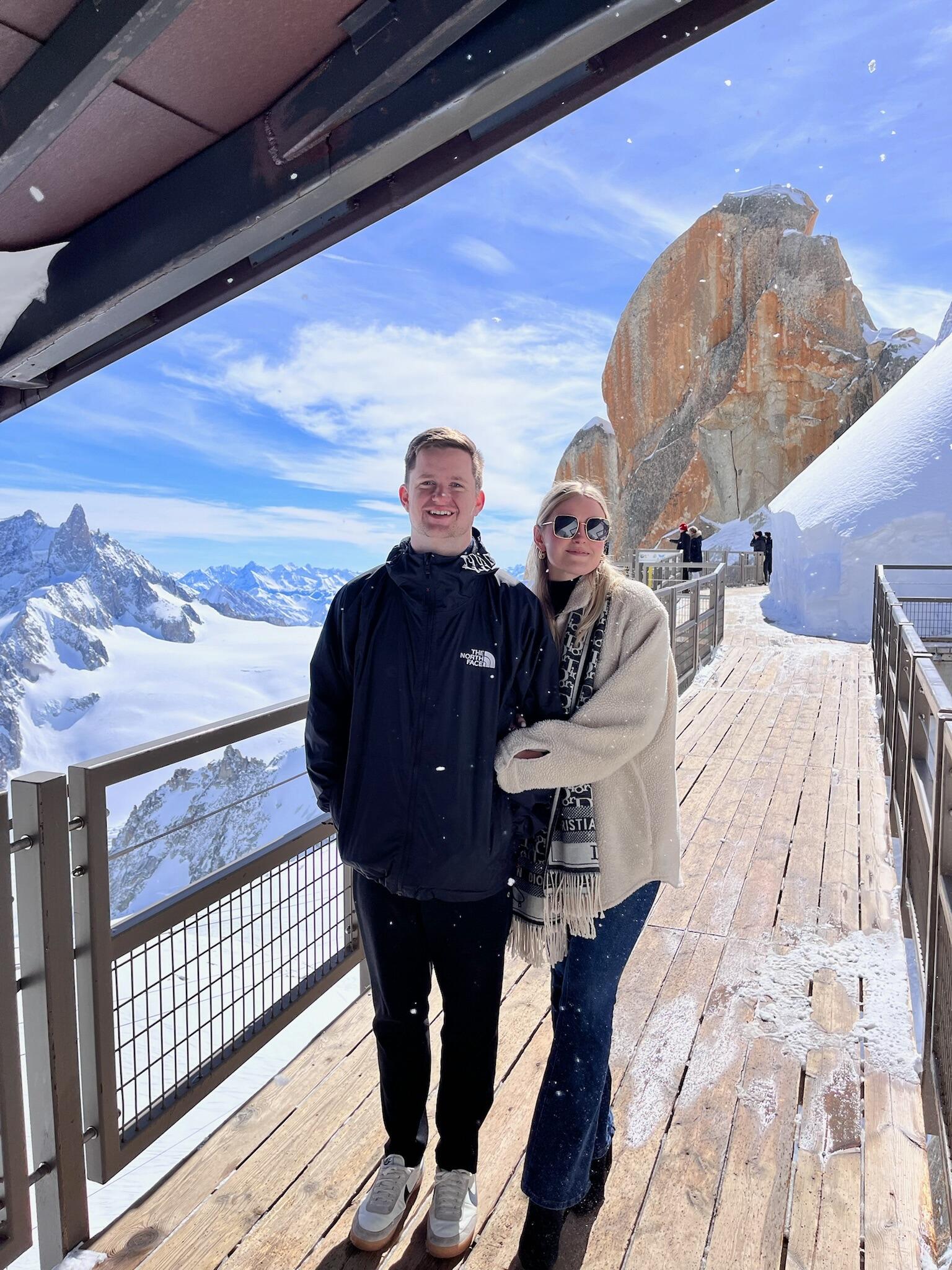 Ski trip to Chamonix, France with SS's! Top of Aiguille De Midi. Kevin's first Euro Trip!!