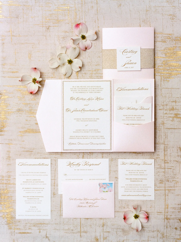 Classic Printed Wedding Invite Envelope Calligraphy