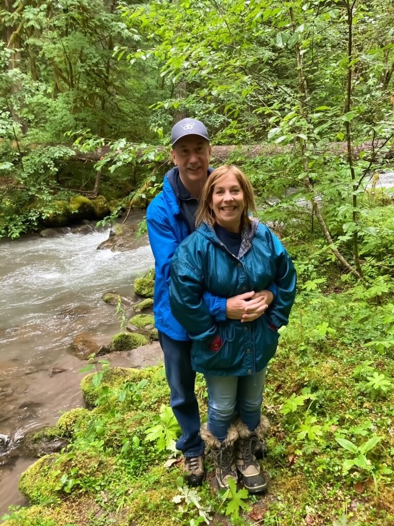 During the Pandemic, Mark and Karen took an 18-day trailer camping trip to Oregon and Vancouver, WA where Mark met Karen's father, 3 sisters, 1 brother-in-law & nephew.  This was near Government Camp, OR.  (Mt. Hood area)