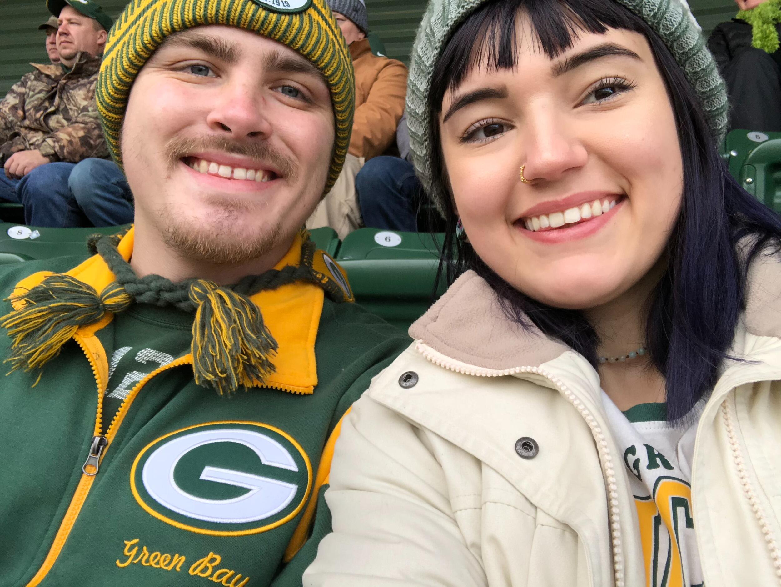 My first Packer game with my love.