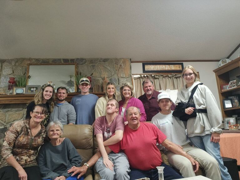When I met the rest of his family in Arkansas and we celebrated Thanksgiving