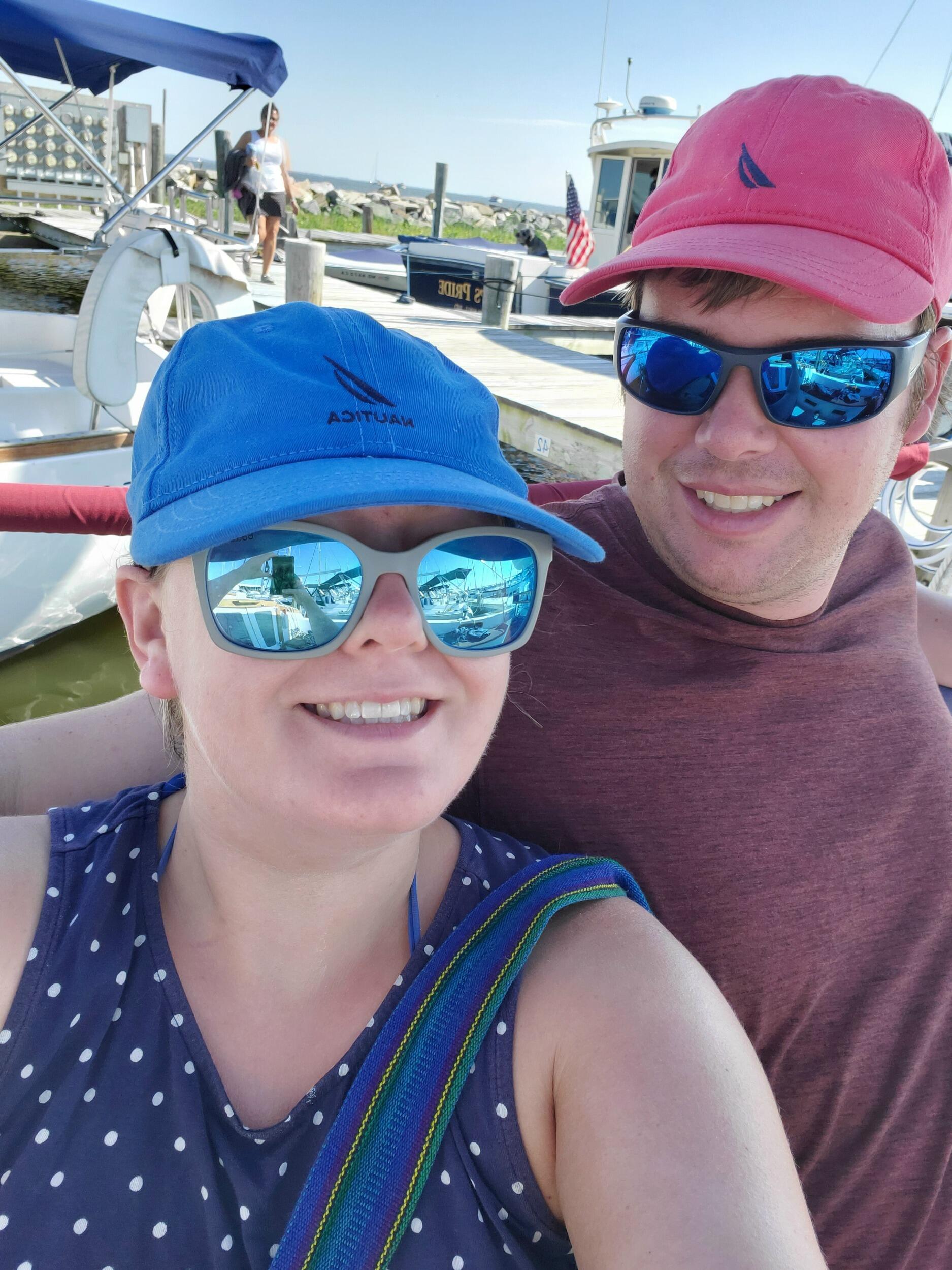 Only the coolest sailors wear matching hats