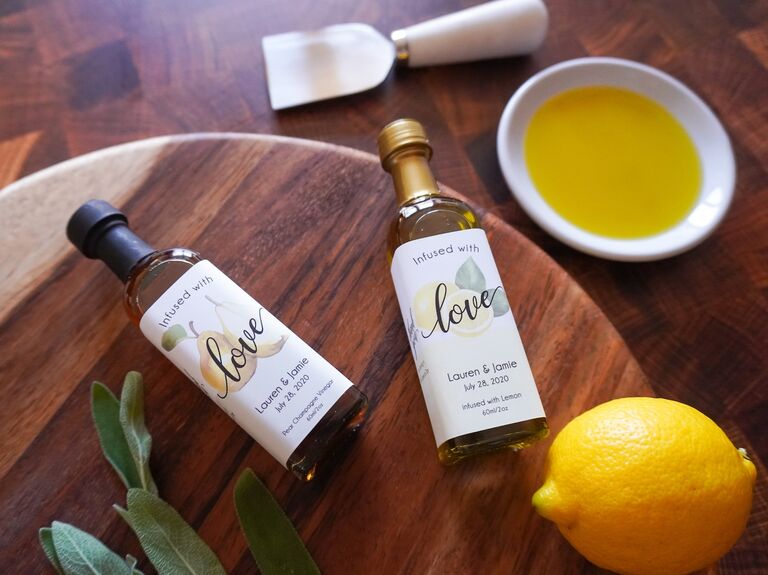 Olive oil edible wedding favors