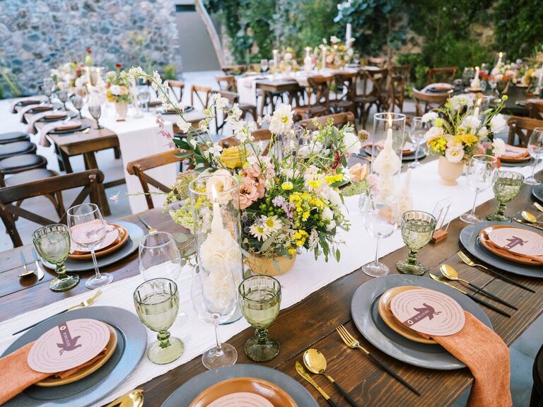 Organic wildflower centerpiece