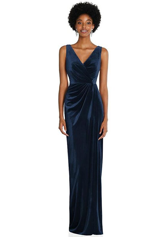 Dessy Group Draped Chiffon Grecian Column Gown with Convertible Straps -  3109 Bridesmaid Dress