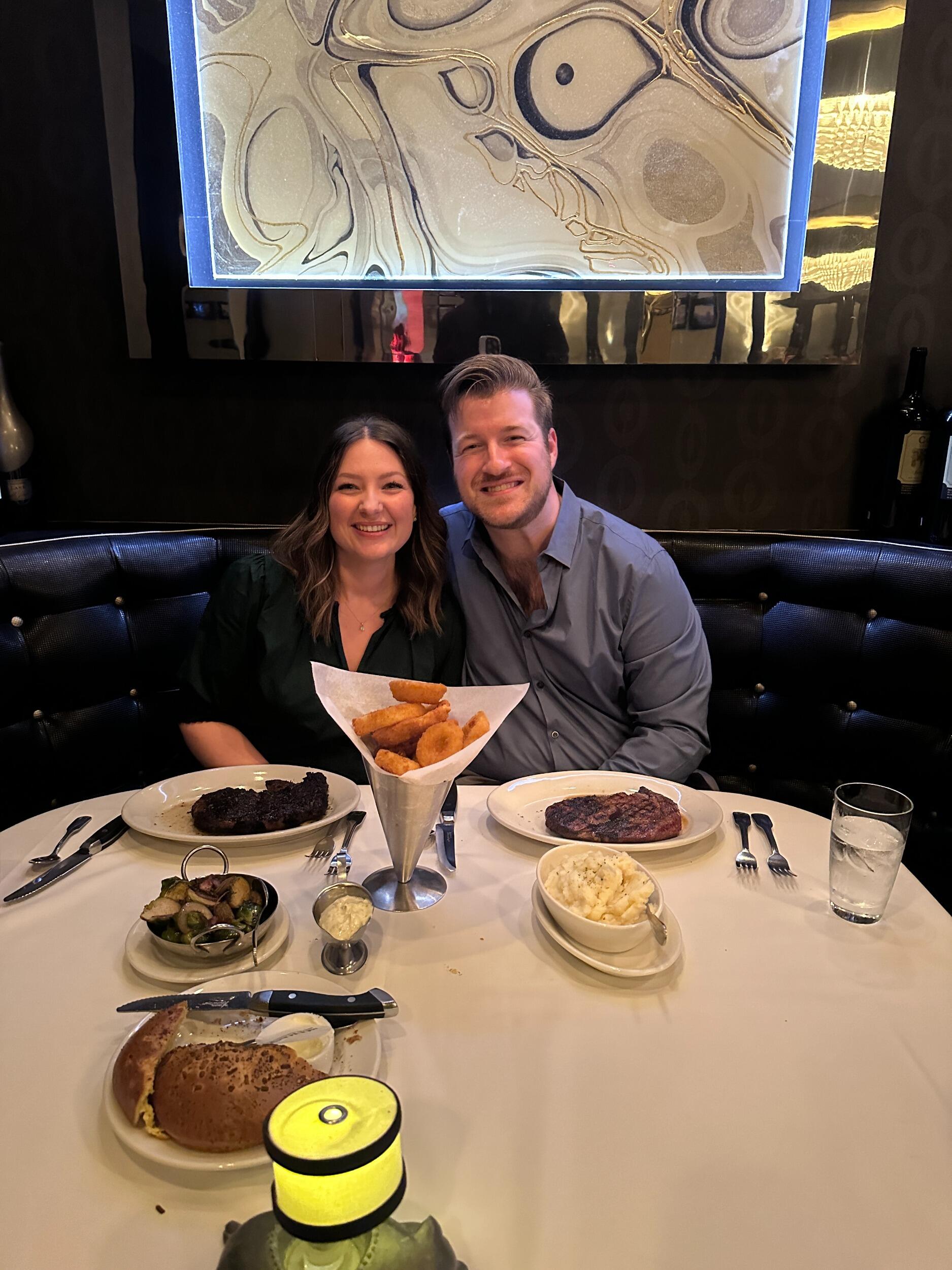 First fancy steak house dinner together!