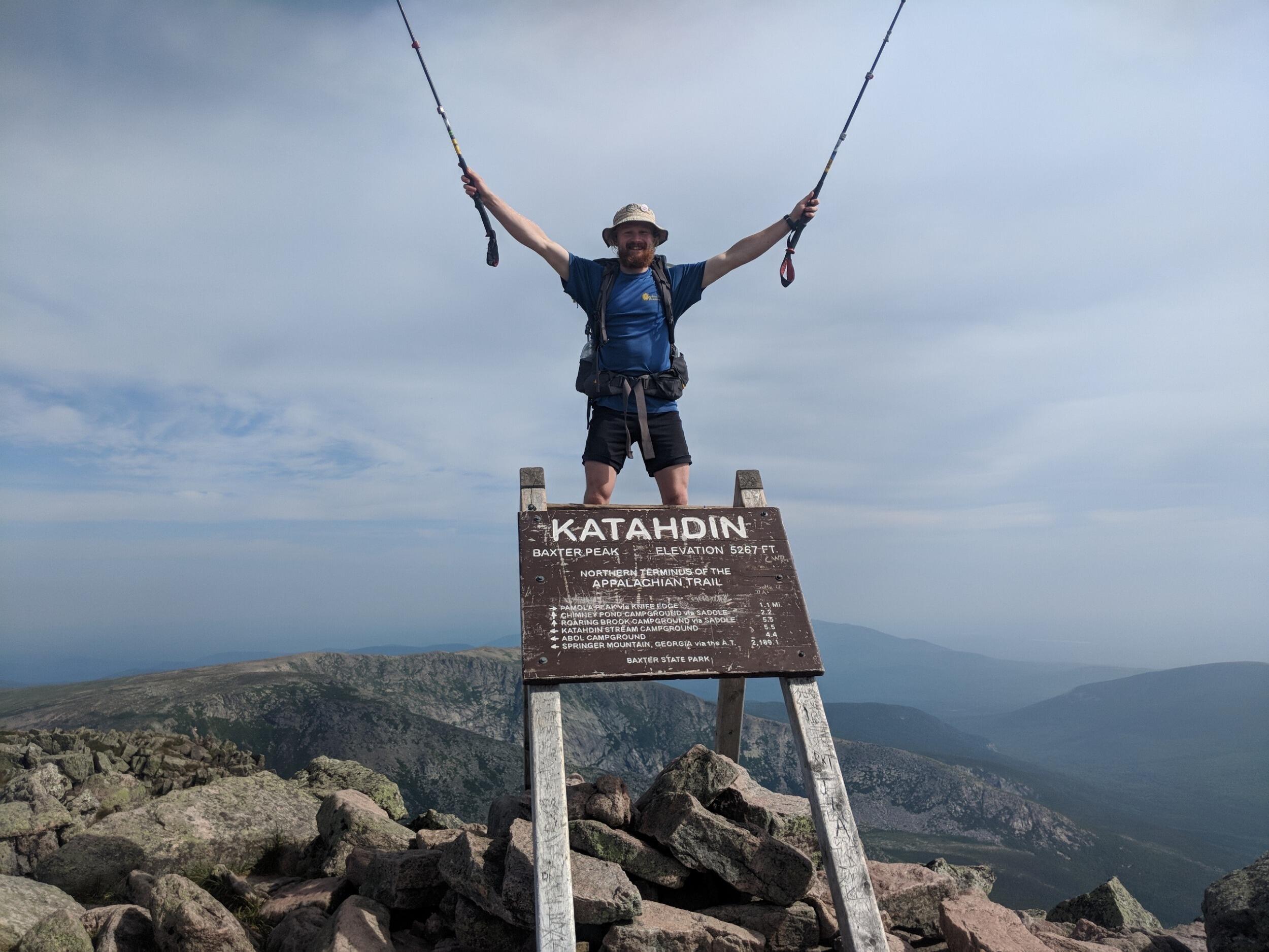 Success! Ben finally finished his long journey back, after hiking over 2,000 miles in some serious time. 