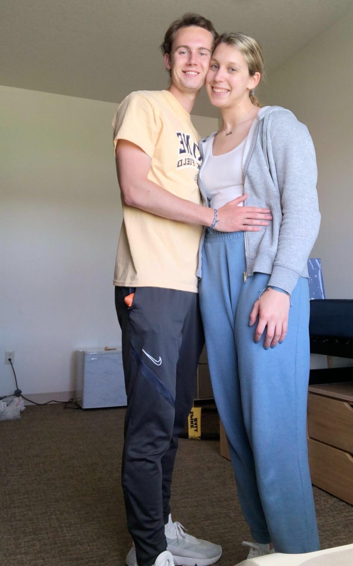 They helped each other move out of their dorms. This was the beginning of long-distance for the summer. 