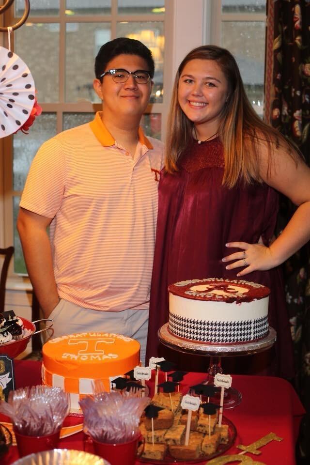 Graduation party! Thomas is attending University of Tennessee, Knoxville, and Caroline is attending University of Alabama . The start of long distance :( 