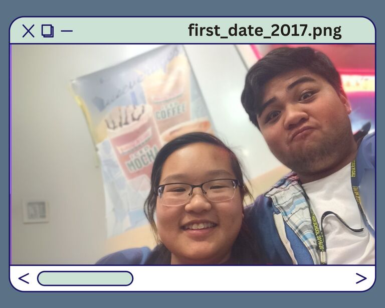Our first date was at Mod Pizza. Ethan still insists that the moment I asked for pineapple on our pizza, he knew I was the one. Not long after, we had our first kiss at the end of Moana, during Jordan Fisher’s version of You’re Welcome. We both knew it was coming, but it still felt special and perfect in that moment.

