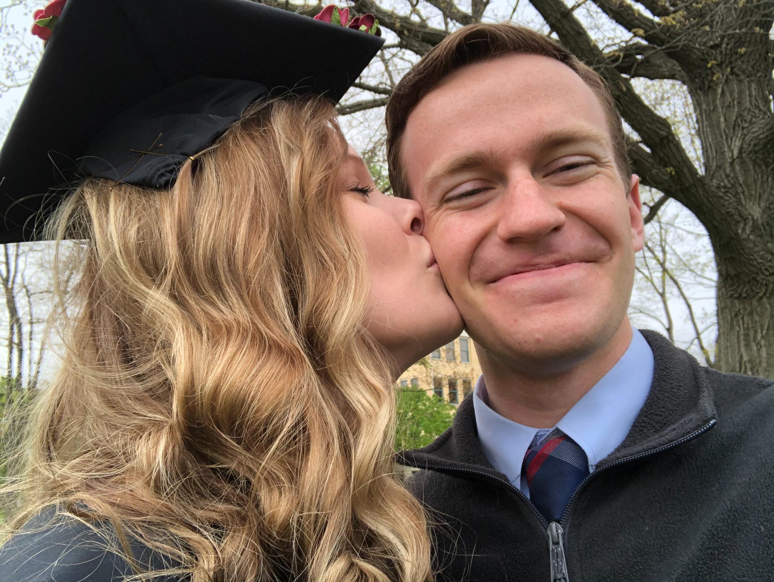 The day Erin graduated Ball State University.