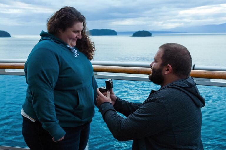 It was in this moment that Adam got down on one knee and proposed. I obviously said YES! It felt as though the proposal was straight out of a fairytale. 