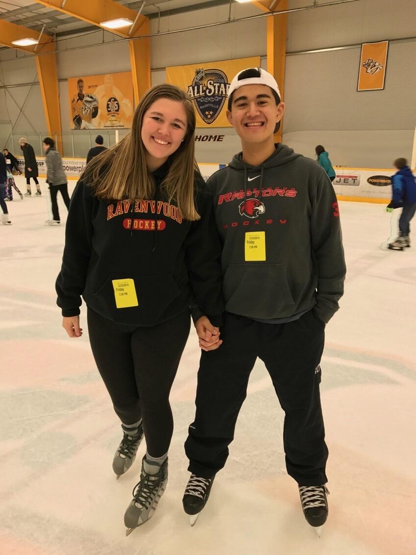 Our first date! We went ice skating!