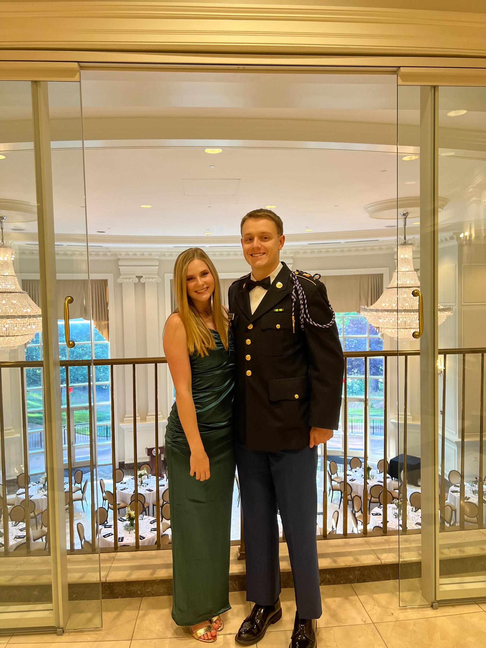 This is from our first military ball together (our first formal event). Lily was so excited to be on John's arm!
