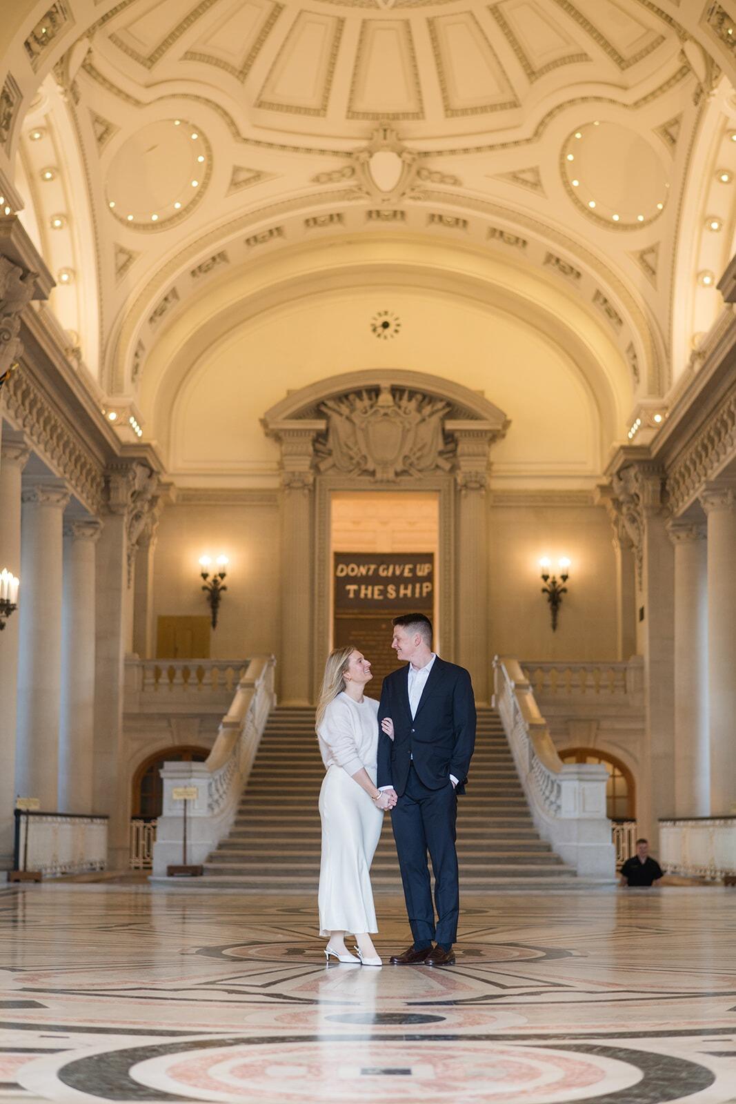 Almost 5 years later, engaged, at the Naval Academy...