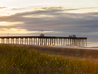 Ocean City boardwalk at sunrise, romantic getaways in NJ