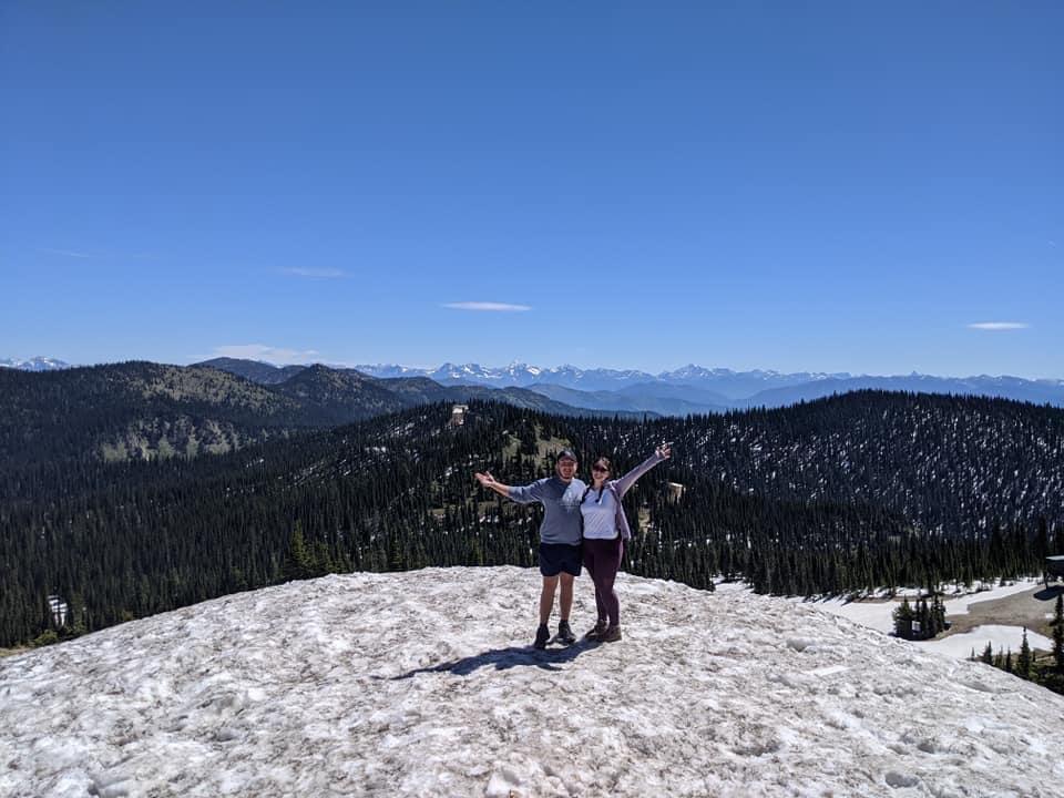 Hiking views. Hiking is still one of their favorite hobbies together!