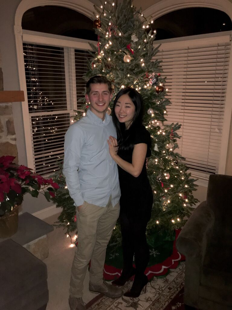 Meet in the tutoring lab. Start studying together sometimes. Decide to take the same chemistry class. Never show up because its at 8am. Take him to your work holiday party because your boyfriend is out of town (pictured). Buy him a bottle of wine to enjoy with his girlfriend as a thank you. 