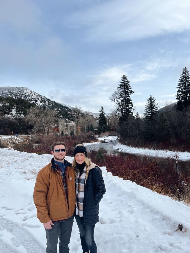 After a 26 hour car ride (it was suppose to only be 16 hours, but that is a story for another time) we spent our first Christmas together in Aspen, Colorado! Look how beautiful! We loved getting to spend a whole month out of school together!