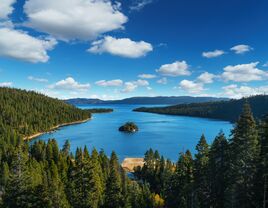 View of Lake Tahoe in California