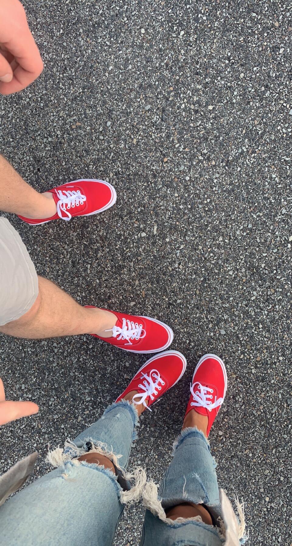 Our FIRST pair of matching shoes. If you know us, you know