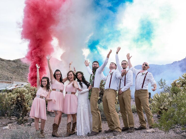 Tie-dye smoke bombs