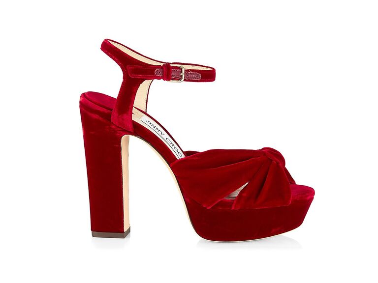 Red velvet best sale wedding shoes