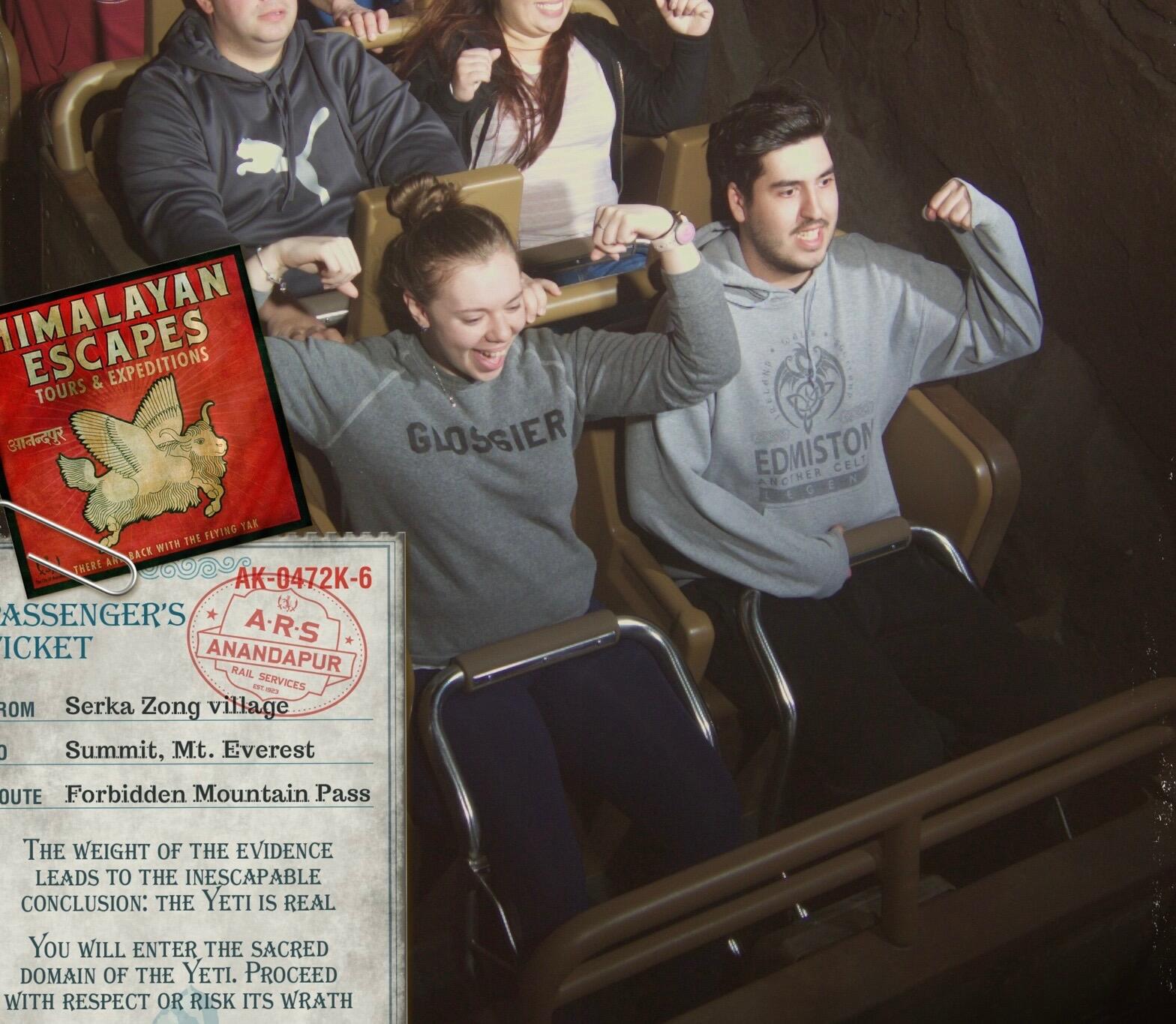 Our first trip to Disney together. Took some convincing to get Mark to fight the Yeti!