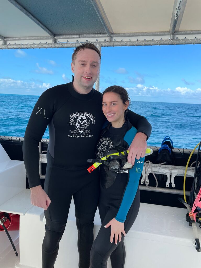 First scuba dive together in Key Largo