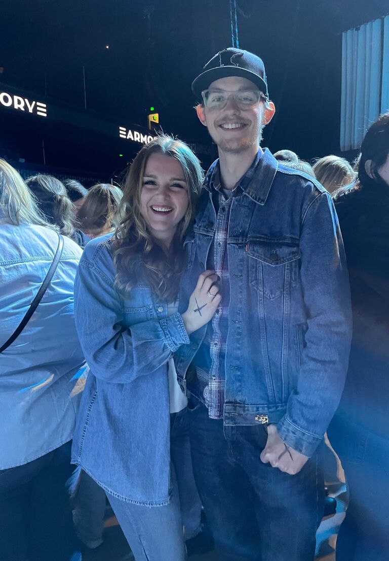 Celebrating Joseshine's 21st birthday at a concert. 