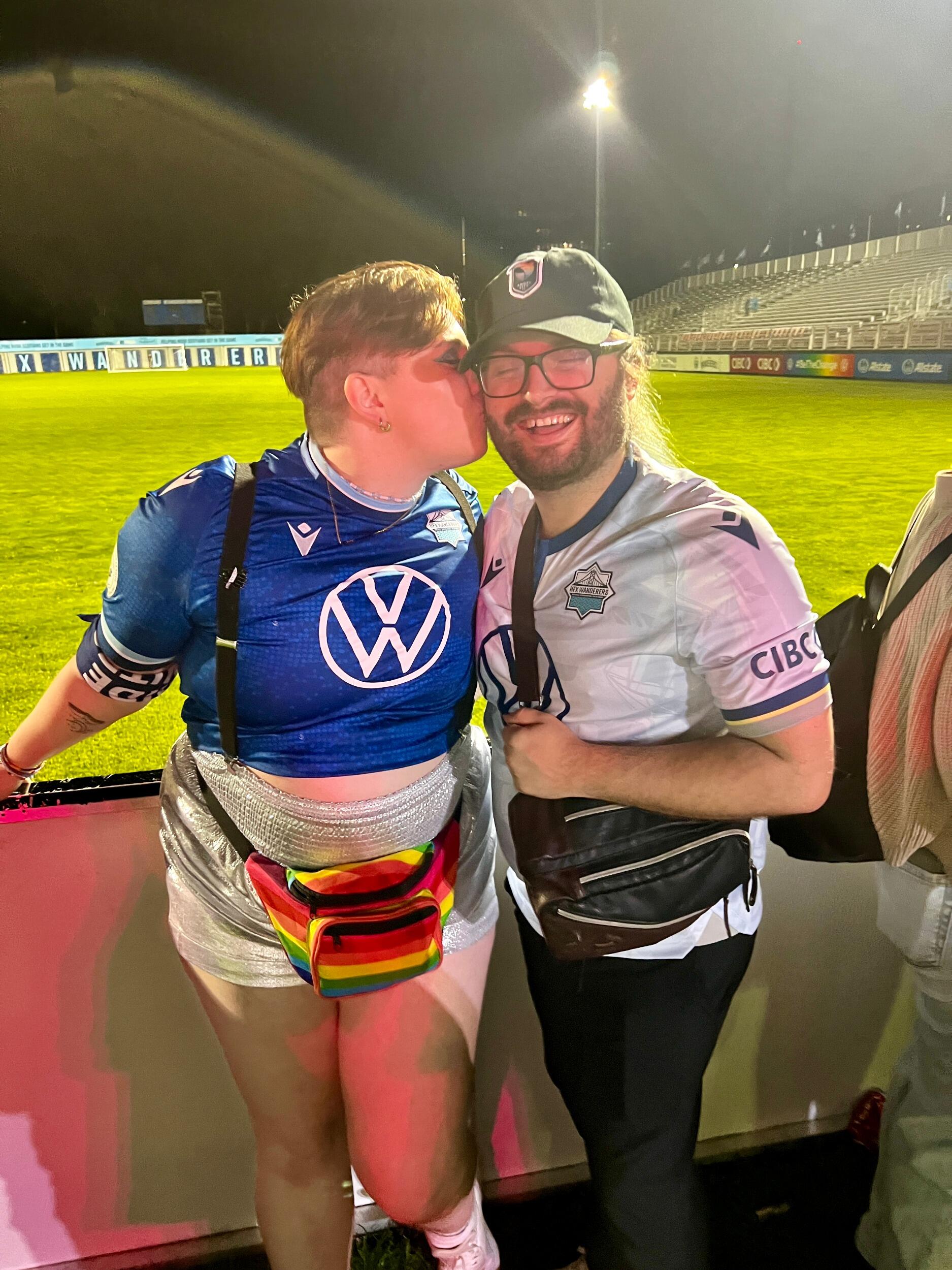 We got our duds in order at the Pride night Wanderers game