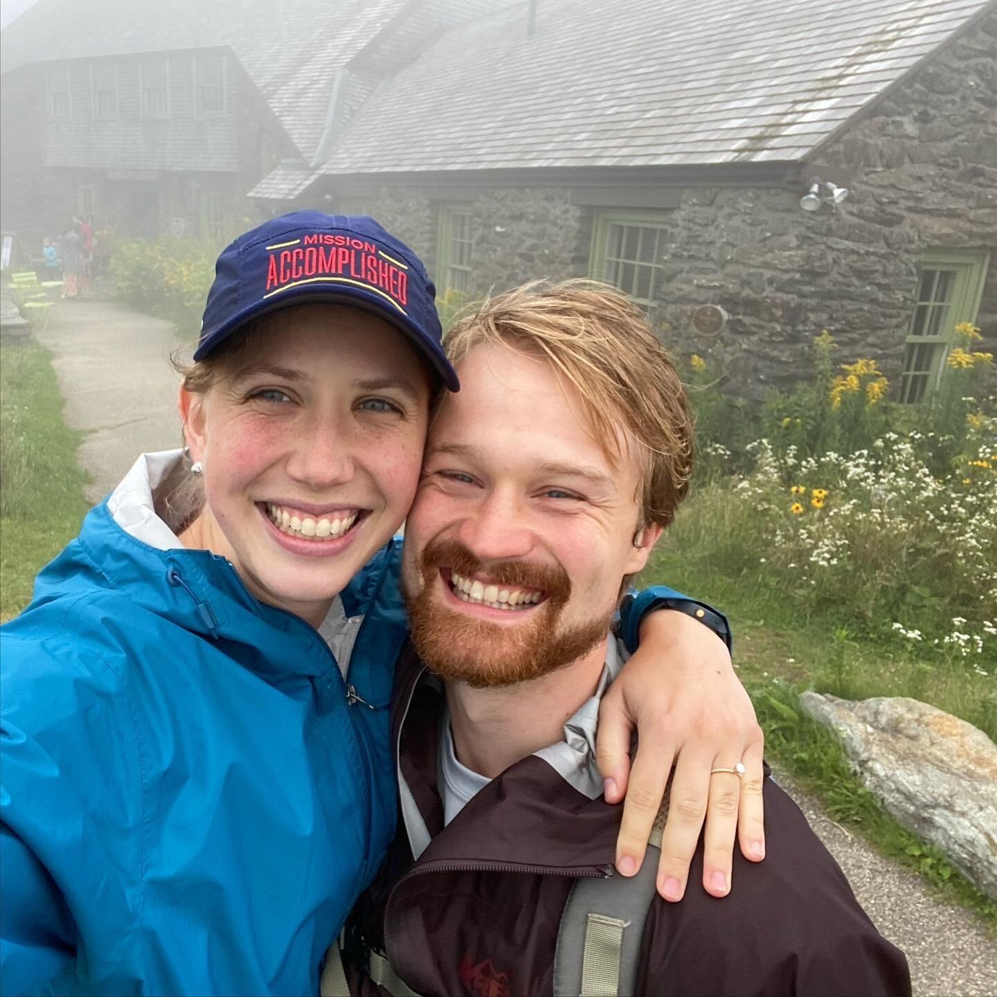 After returning home and about 3 and a half years they went back to where it all started: back at the AT. At the tallest peak in MA just an hours drive West, Ben got down on one knee and asked Gina to be his forever-adventure buddy and future wife on the top of Mount Greylock. Of course, she said yes!