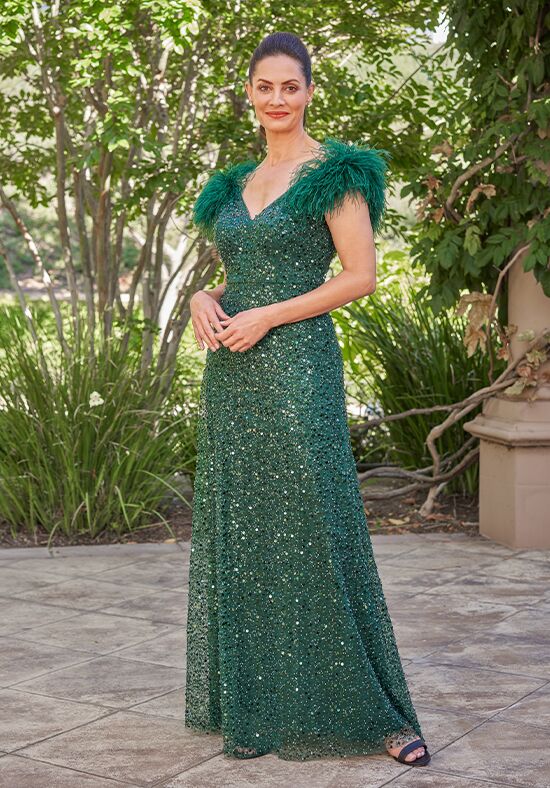 emerald green mother of the bride dress