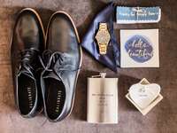 groom's shoes and accessories