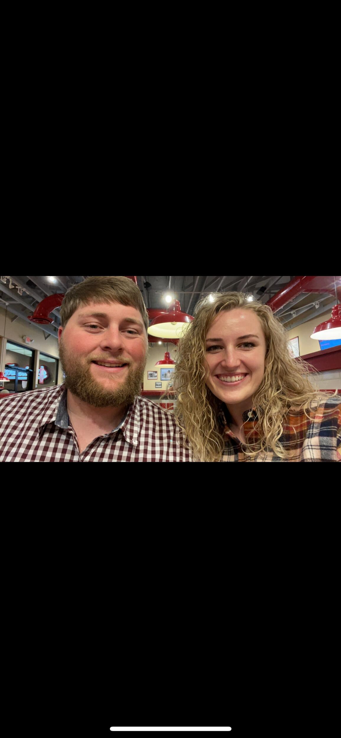 T and I after some of our best friends got married! (the day was so busy we forgot to take a picture with them)