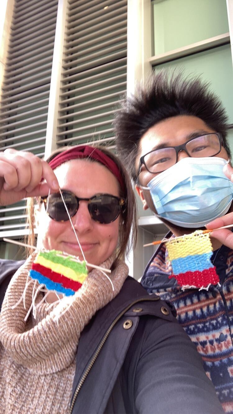 Joey moved to Grand Rapids, Michigan! Here we are with our "crafts" from the Grand Rapids Art Museum - we still hang them on our Christmas tree!
