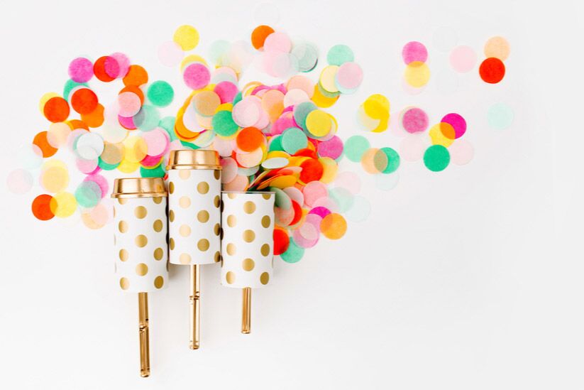 New Year’s Eve Party Ideas - Confetti poppers