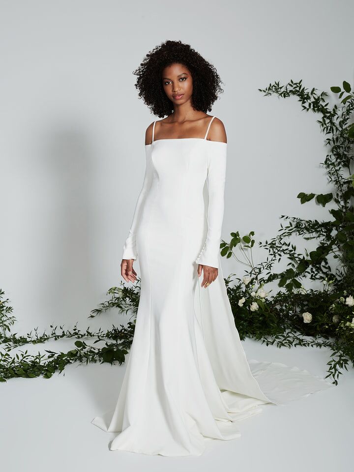 THEIA long sleeve wedding gown