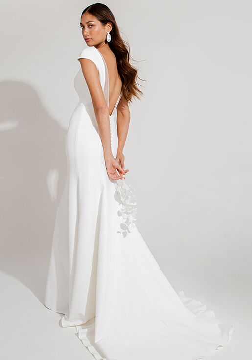 a line sheath wedding dress