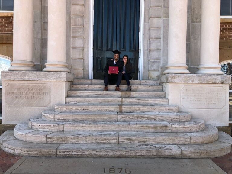Diego's graduation from the University of Arkansas