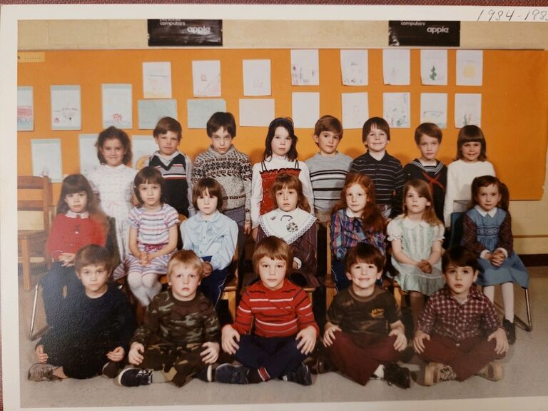 THIS is actually our first picture together ❤️ 
Kindergarten - Elden Elementary School, Baldwinsville, NY.
Can you find us?