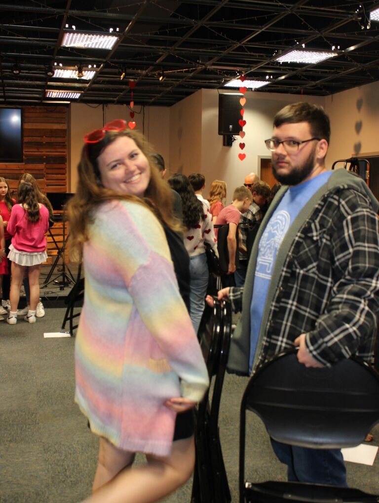 First Valentines together! 
Spent at FBC Clinton Youth Valentines party hahah.