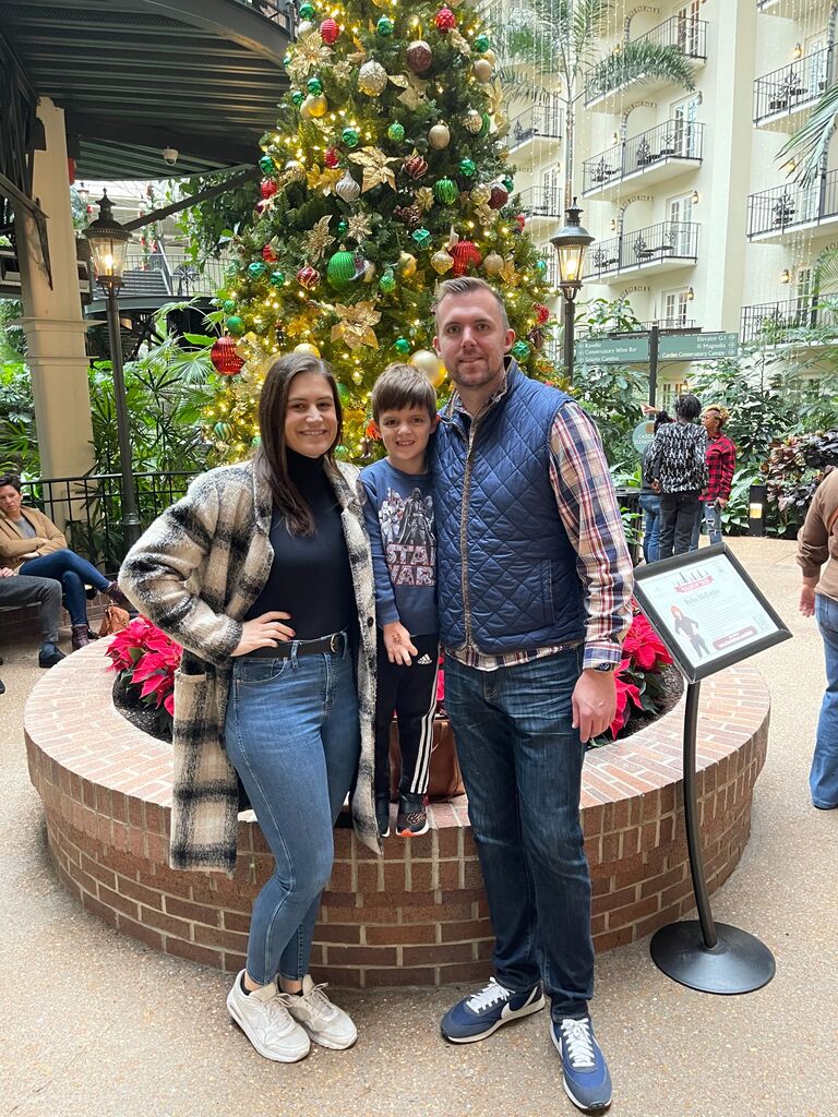 Matt, Lindsey and Oliver enjoyed spending their first holiday season together.