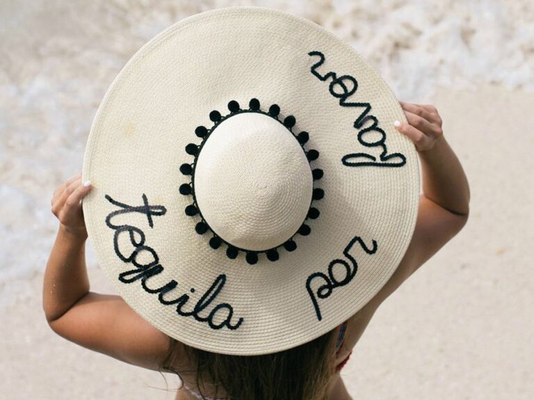 Floppy Sun Hats With Writing for Honeymoon, Bachelorette Party
