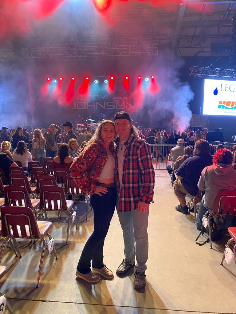 Our first concert together; we saw country singer Cody Johnson!