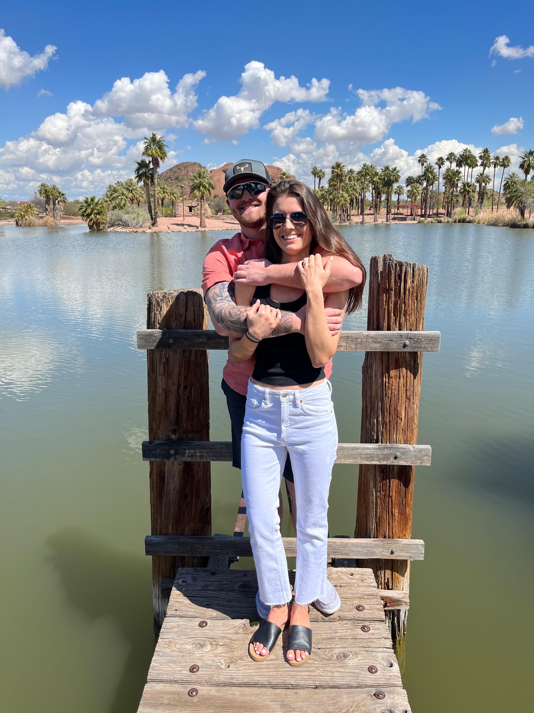 Travis proposed to Lizzie at Papago Park in Arizona!